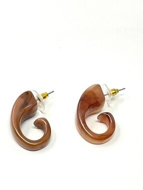 New Anthropologie Resin Hoop Geometric Earrings
